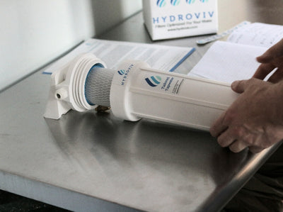 Hydroviv water filter being built