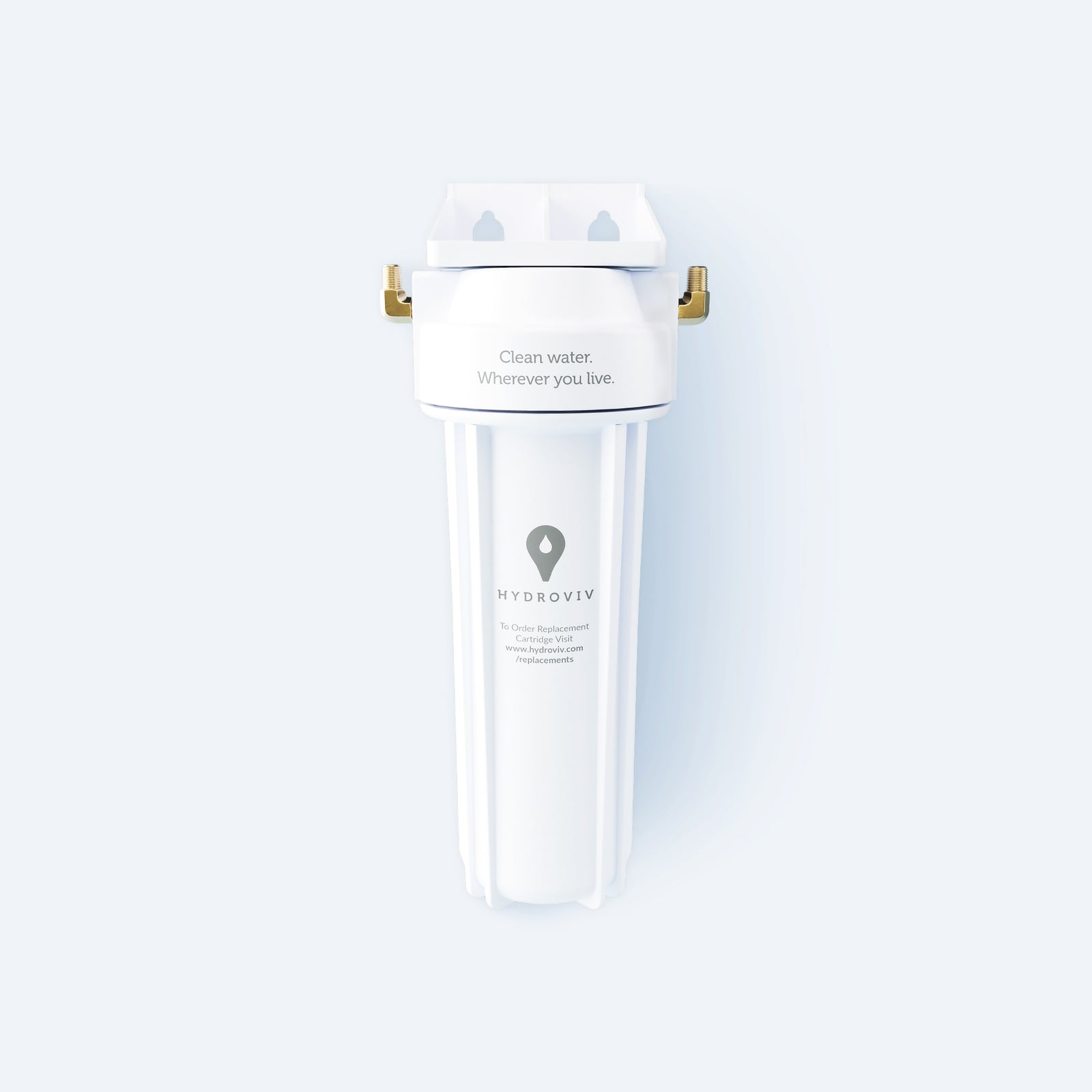 Photo of Hydroviv Refrigerator/Ice Maker Water Filter on light grey background