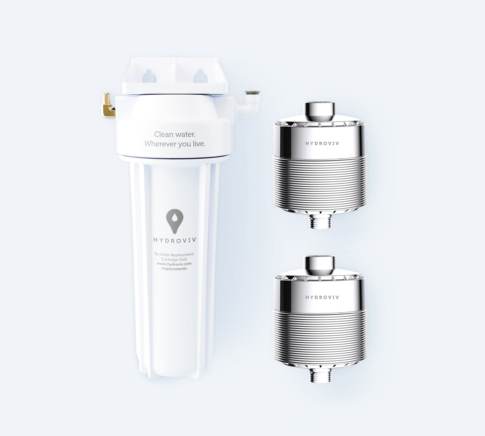 Hydroviv Faucet & Two In-Line Shower Water Filter 2.0 Bundle