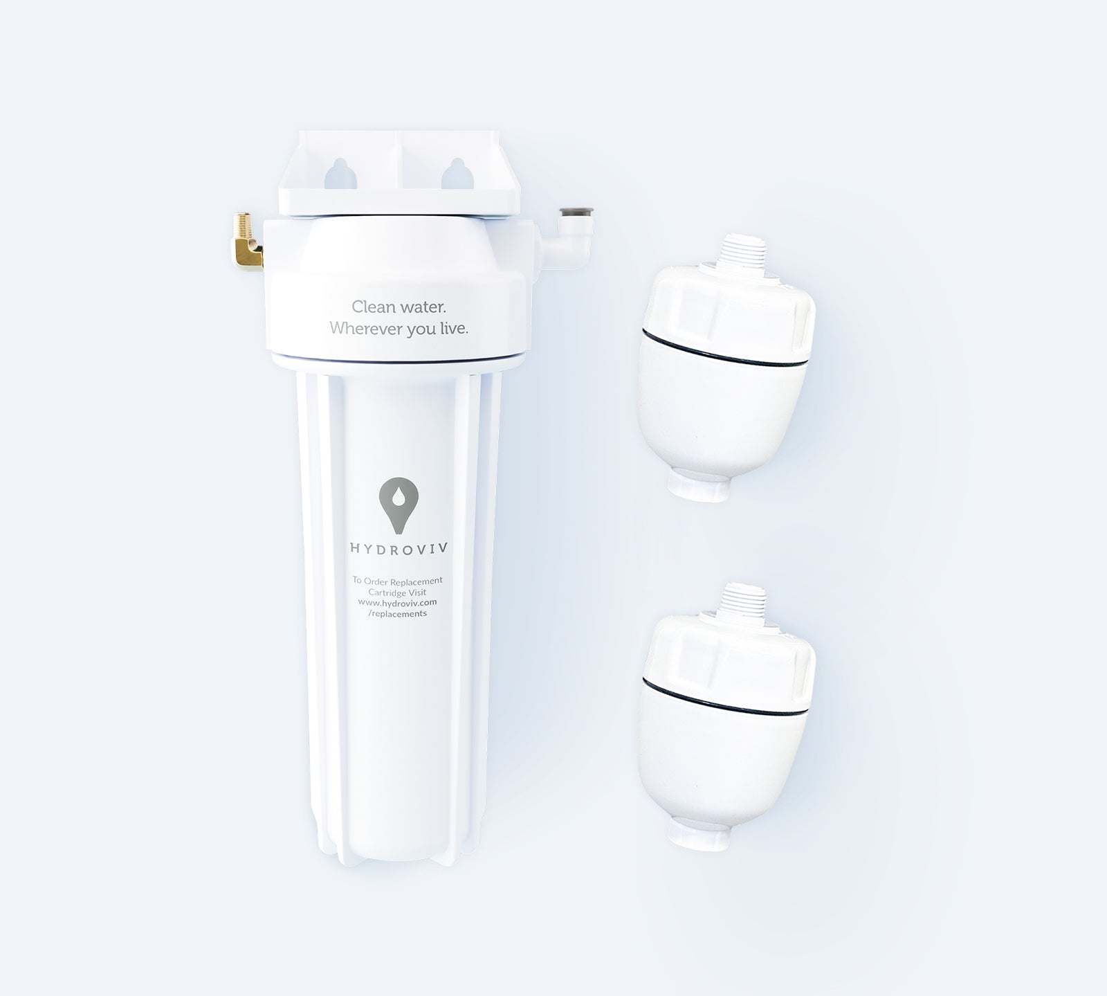 Hydroviv Faucet & Two In-Line Shower Water Filter Bundle