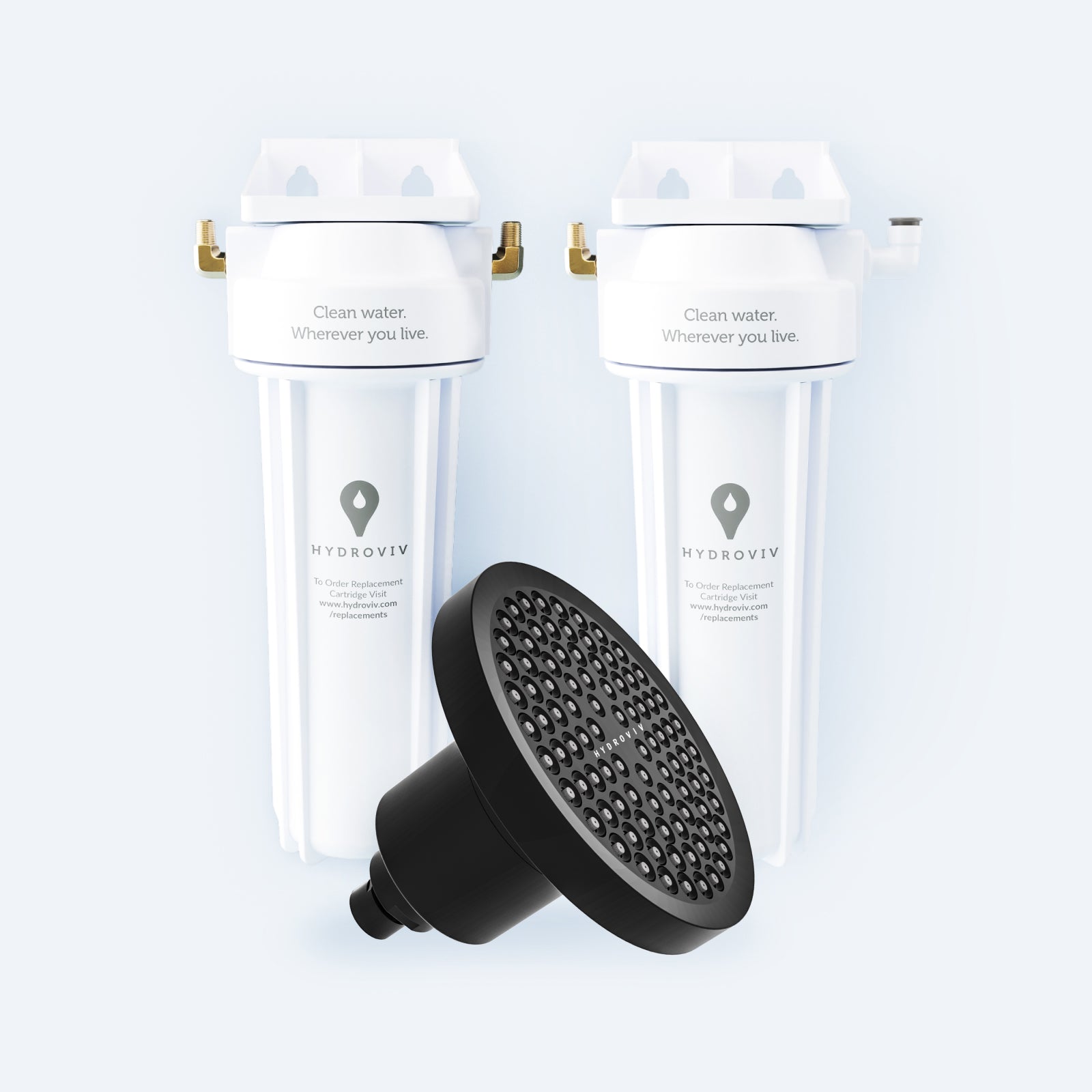 Hydroviv Faucet, Fridge, & Filtered Showerhead Water Filter Bundle