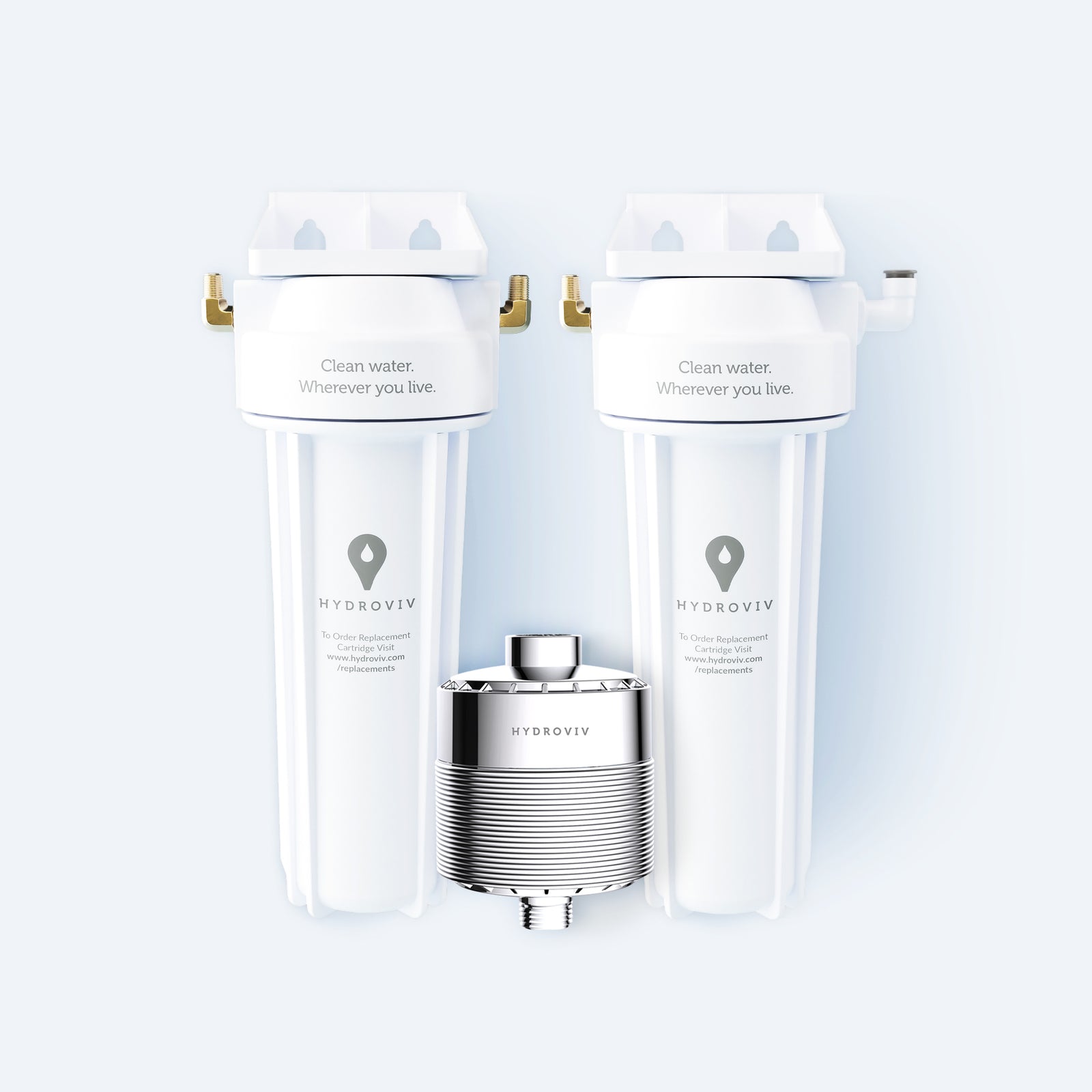 Hydroviv Faucet, Fridge, & In-Line Shower Water Filter 2.0 Bundle