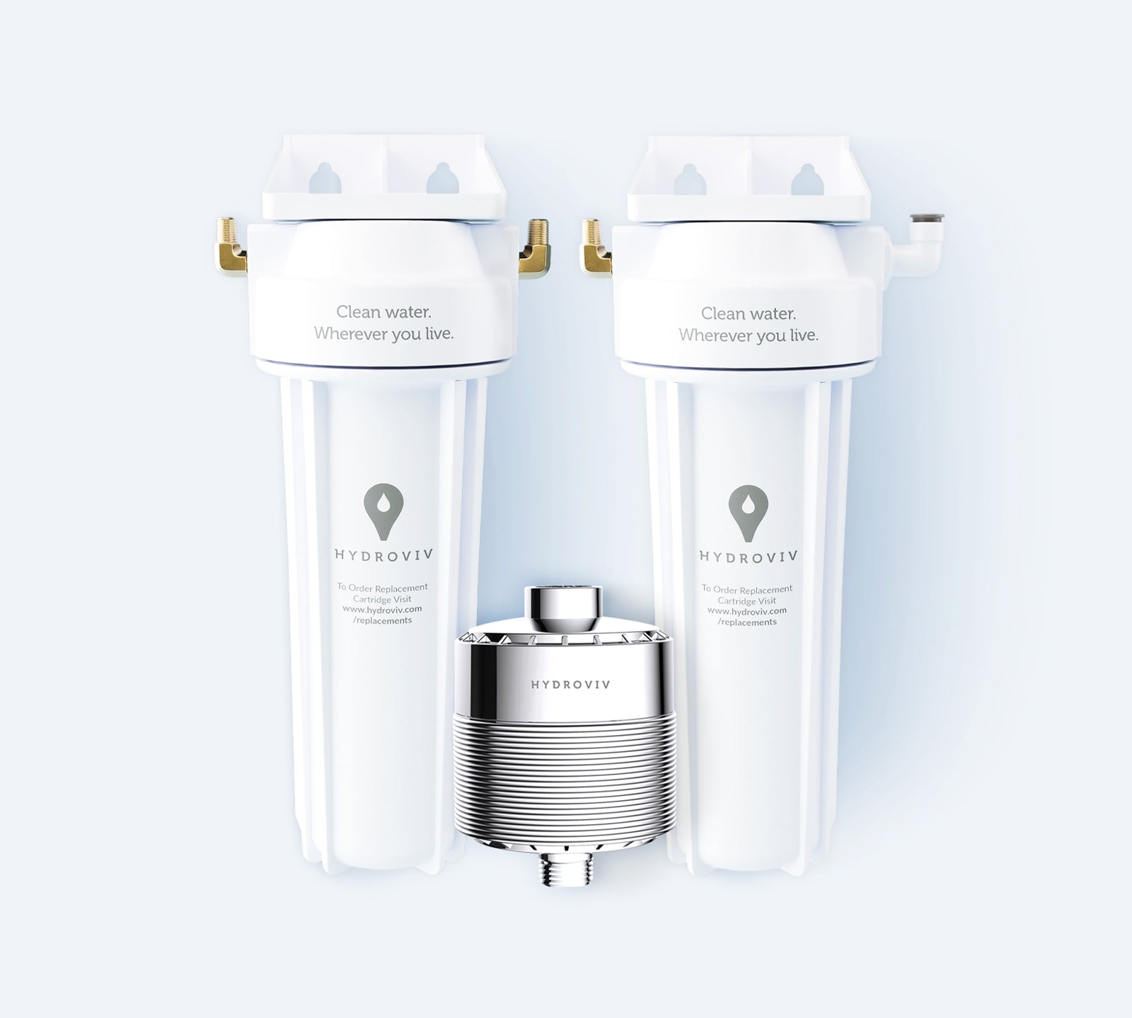 Hydroviv Faucet, Fridge, & In-Line Shower Water Filter 2.0 Bundle