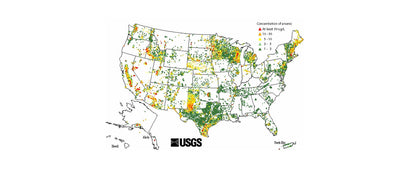 Map of arsenic in groundwater from United States Geological Survey