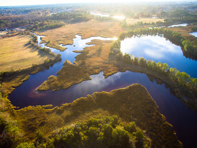 Winding river landscape