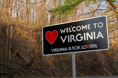 Welcome to Virginia sign - Virginia is for lovers