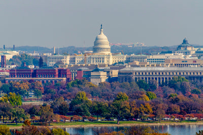 United States Capitol building from afar