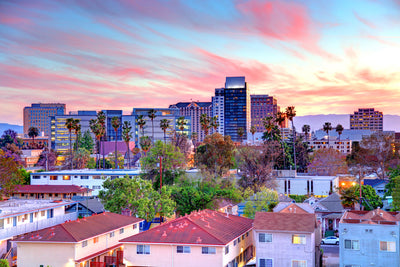 Image of downtown San Jose at dusk