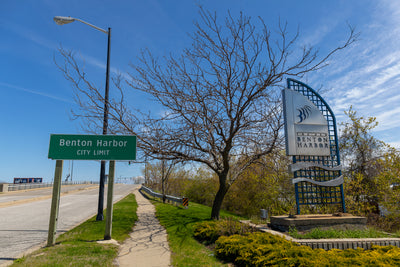 Bridge going to Benton Harbor, Michigan