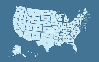 Map of America with states