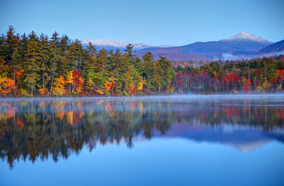 view of lake and tress in New Hampshire