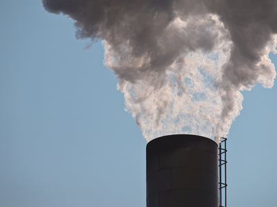 air pollution coming out of industrial power plant