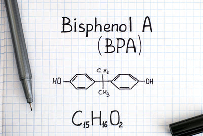 Chemical composition of Bisphenol A (BPA) on graphing paper