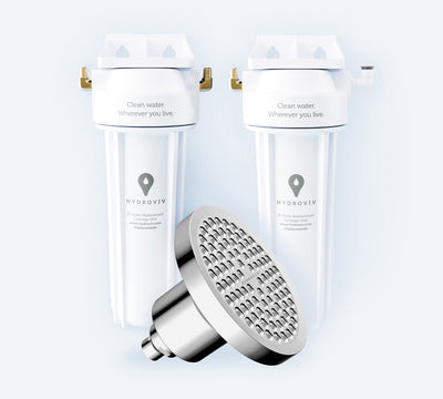 Hydroviv Faucet, Fridge, & Filtered Showerhead Water Filter Bundle