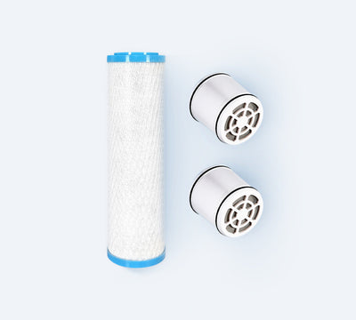 Faucet & Two In-Line Shower Water Filter Refills