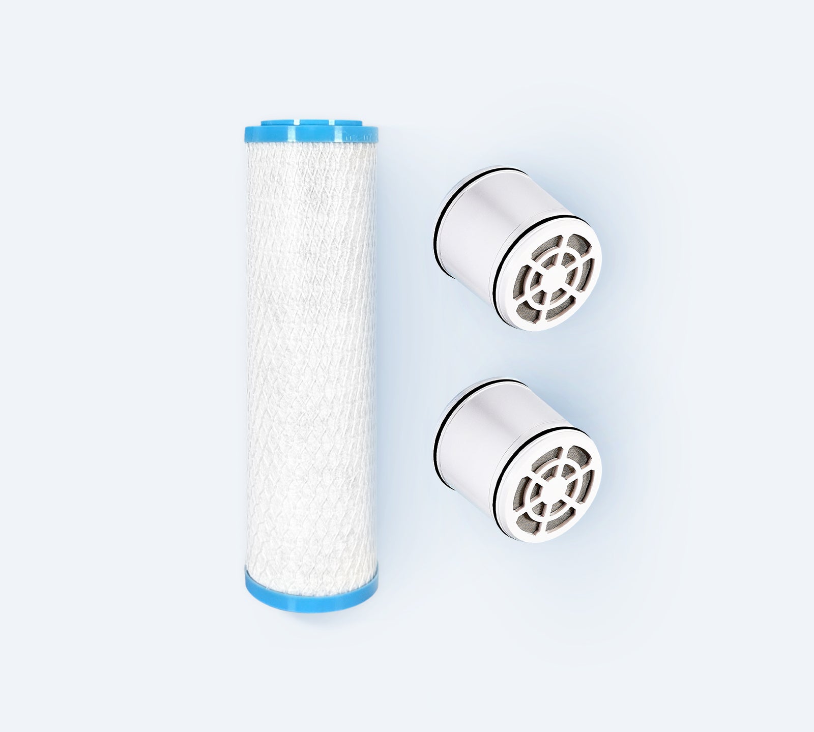 Faucet and Two Shower Water Filter Refills
