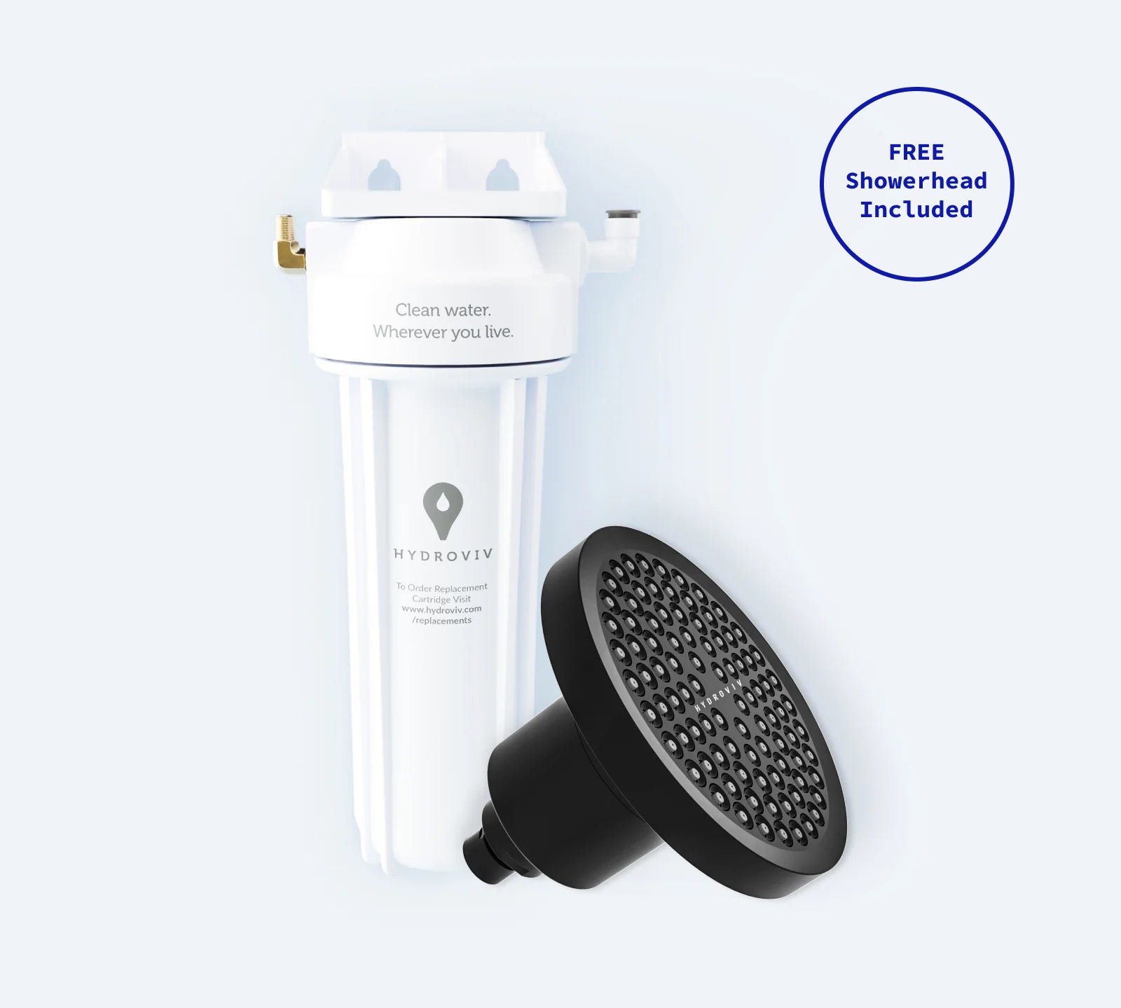 Hydroviv Faucet & Filtered Showerhead Bundle