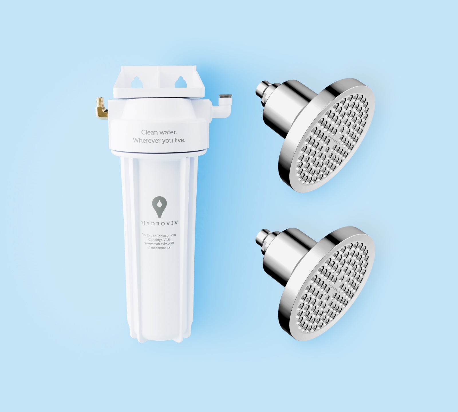 Hydroviv Under Sink Filter & 2 Showerheads | Bundle & Save