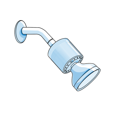 Hydroviv In-Line Shower Water Filter 2.0