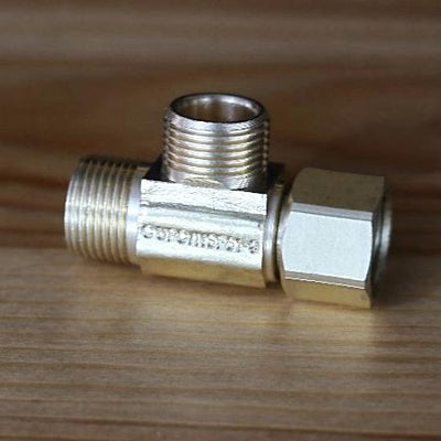 Upstream lead-free water filter connection