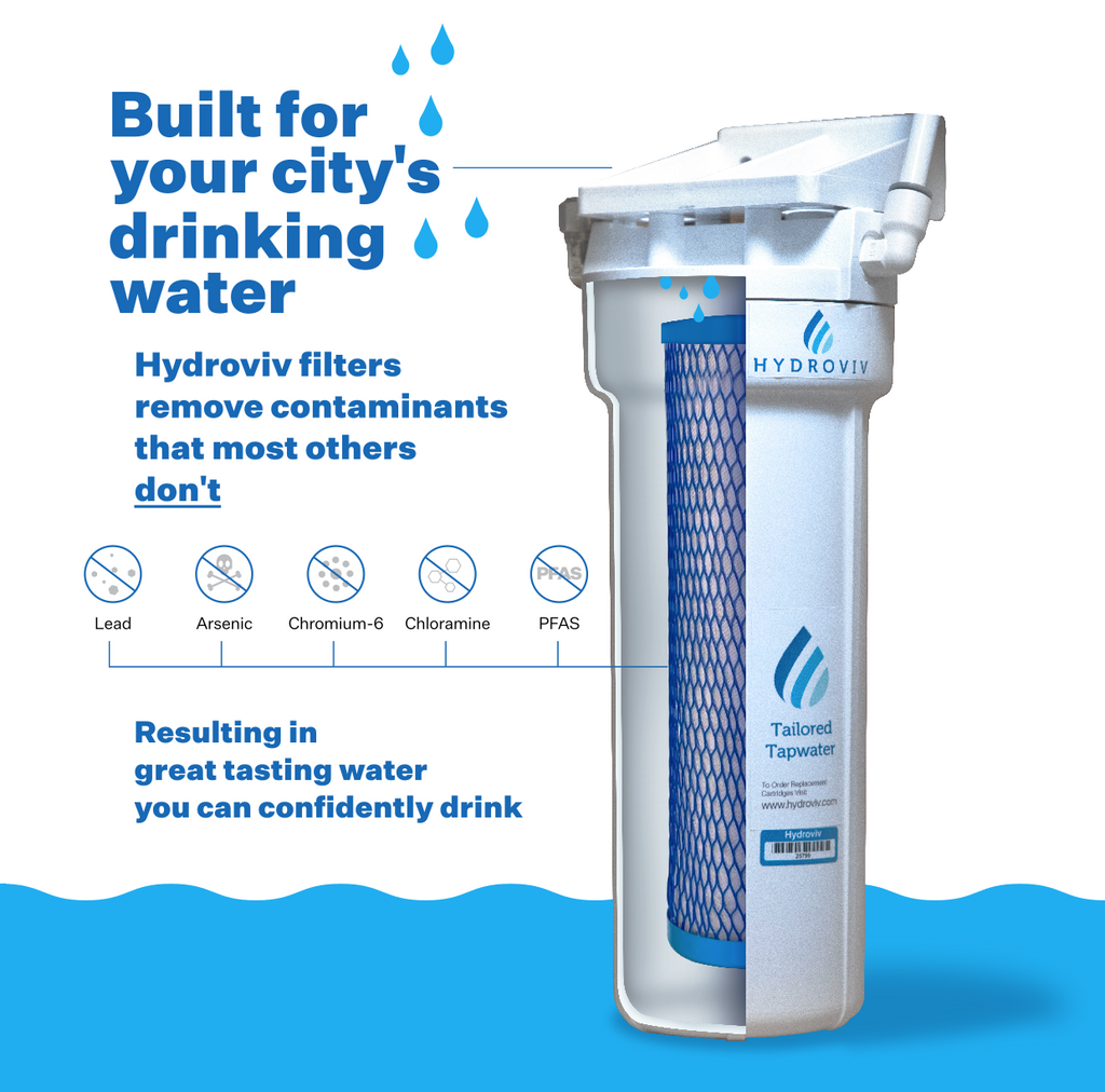 Hydroviv Under Sink Water Filter (Connects To Your Faucet)