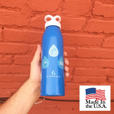 Hydroviv Water Bottle (Non-Leaching, US-Made, 100% Recycled)